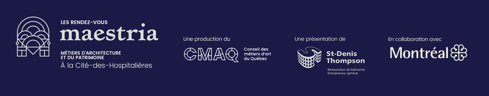 Nos partenaires Maestria 2023 une présentation de St-Denis Thompson  en collaboration avec la Ville de Montréal