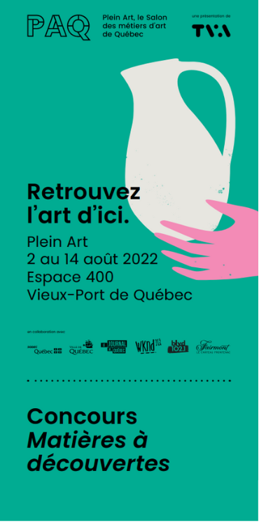 Concours Matières à découvertes pendant Plein Art Québec 2022